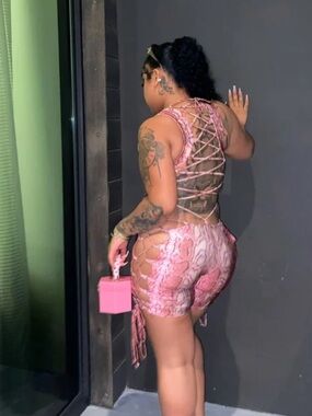 Geebin Flores Lace up Snake print romper